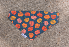 Load image into Gallery viewer, NAVY PUMPKIN BANDANA
